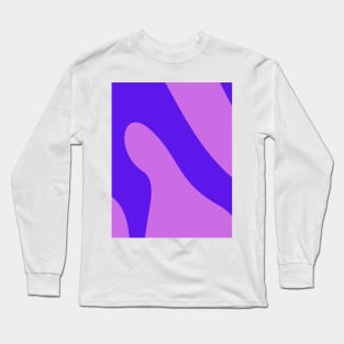 Boho abstract purple pastel swirl pattern Long Sleeve T-Shirt